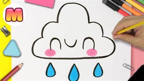 Como Dibujar Una Nube Kawaii Dibujos Kawaii Fáciles Aprender A Dibujar