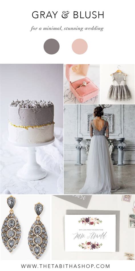 The Gray And Blush Wedding Color Scheme