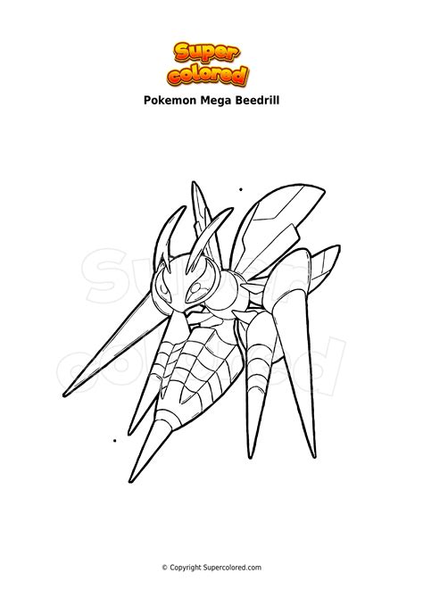 Coloring Page Pokemon Mega Beedrill
