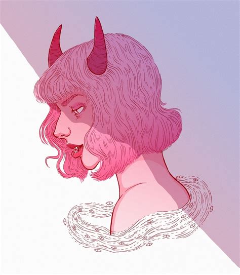 Pink Demon An Art Print By Amy Kovac Inprnt
