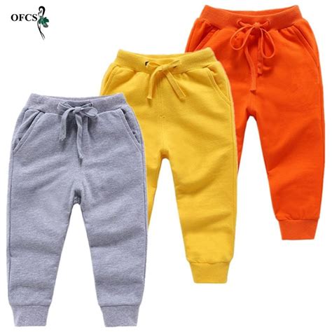 New Retail Sale Cotton Pants For 2 10 Years Old Solid Boys Girls Casual