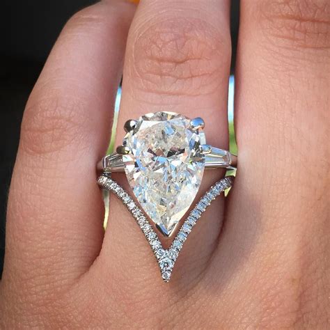 I Love Love Love The Pairing Of This Pear Shape Diamond Engagement Ring