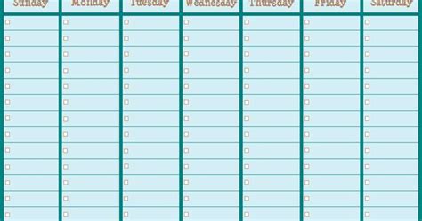 Free Weekly To Do List Calendar With Open Boxes To Check Off Tasks As
