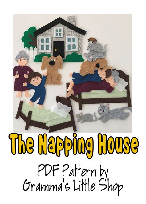 The Napping House Felt Story Pdf Pattern The Napping House Felt
