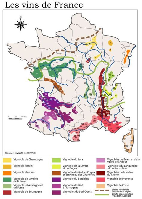 Les Vignobles Français Wine Map France Wine Wine Region Map