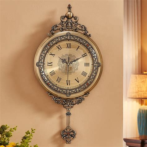 Mdc 5322 Zinc Alloy Wall Clock Elegant Antique Poendant Retro Euro