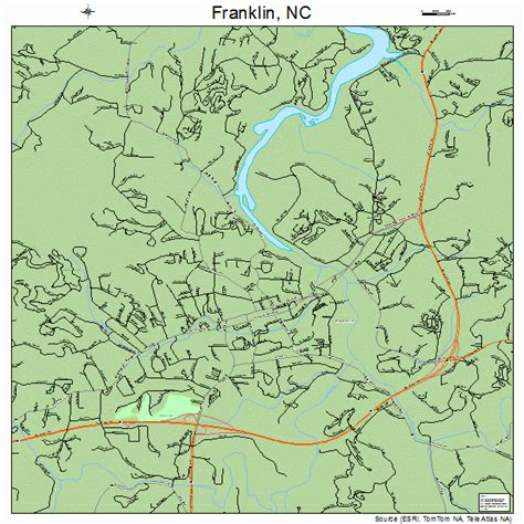 Franklin North Carolina Street Map 3724640