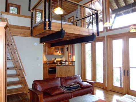 Modern Craftsman Lakefront Cabin Traditional Living Room Seattle