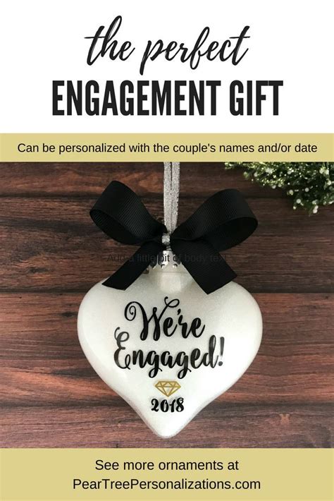 Personalized Engagement Ornament Engaged Ts Engagement Ornaments