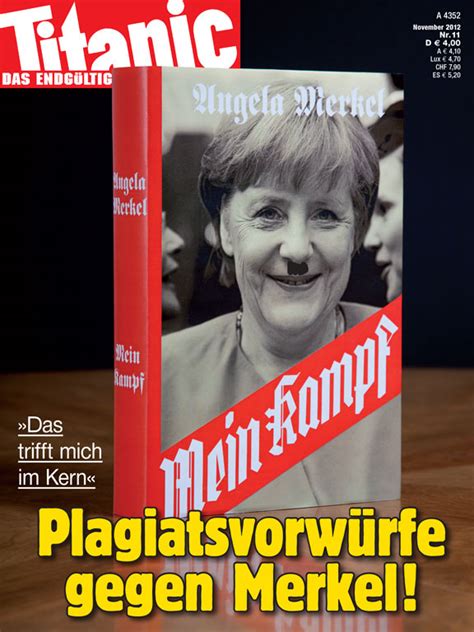 Plagiatsvorwürfe Gegen Merkel 112012 Titanic Titel Postkarten
