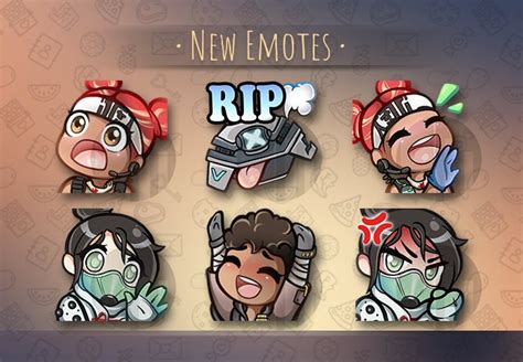 Crypto Apex Legends Discord And Twitch Emotes Twitch Emotes Cute Chibi Emotes For Streamers Apex