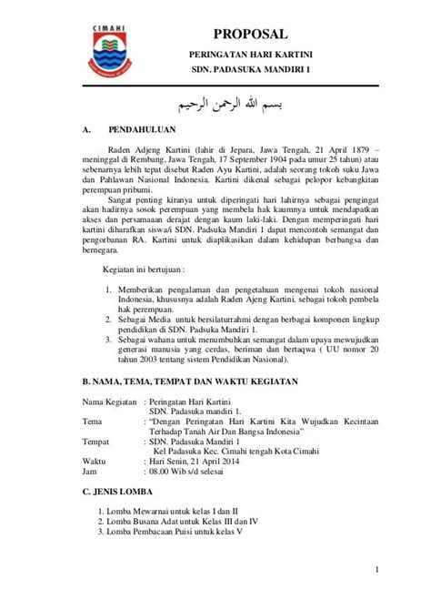 Contoh Kata Pengantar Proposal Kegiatan Hari Kartini Download Contoh
