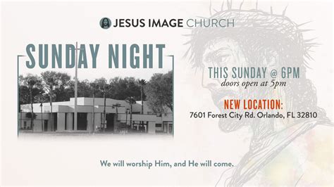 Sunday Night Service Jesus Image Church