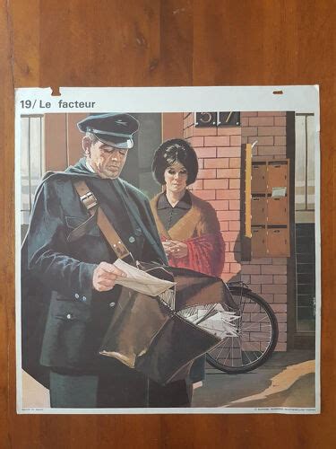 Affiche Scolaire Yves Thos Numéros 18 And 19 Vintage Poster Années 5060