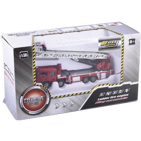 2020 Kdw Diecast Alloy Fire Engine Model Toys Ladder Trucks 150 High