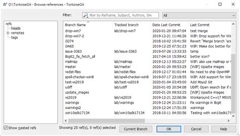 Browse All Refs TortoiseGit Documentation TortoiseGit Windows