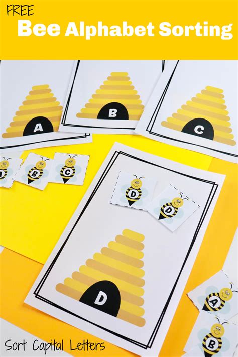 Bee Alphabet Sorting For Preschoolers Printable Laptrinhx News