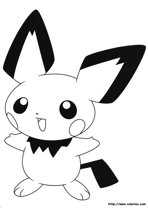 Coloriage Pichu Coloriage Pokemon Coloriages Dessins Animes Images