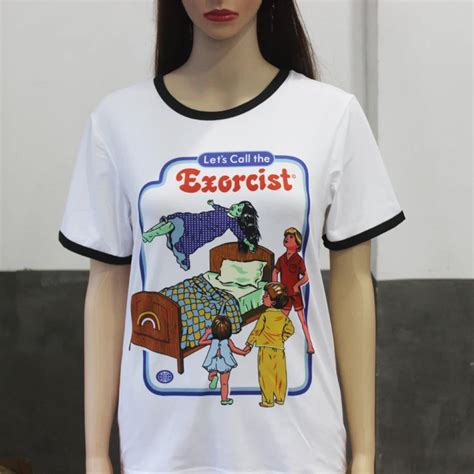 Hillbilly Lets Call The Exorcist Funny 80s 90s Cute Prayer Curse White Casual Printing Short