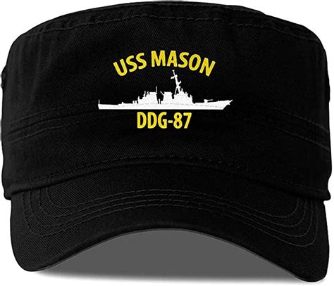 Xcngg Us Navy Ship Uss Mason Ddg 87 Cadet Hats Flat Top Adjustable