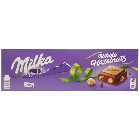 Milka Whole Hazelnuts 250g Barra De Chocolate Importado Shopee Brasil