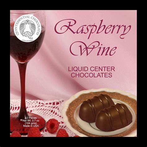 Raspberry Wine 12 Piece Wine Filled Chocolates Chocolat