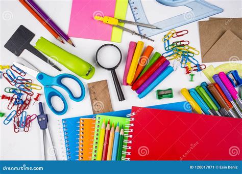 The School Stationery Stock Image Image Of Accessories 120017071