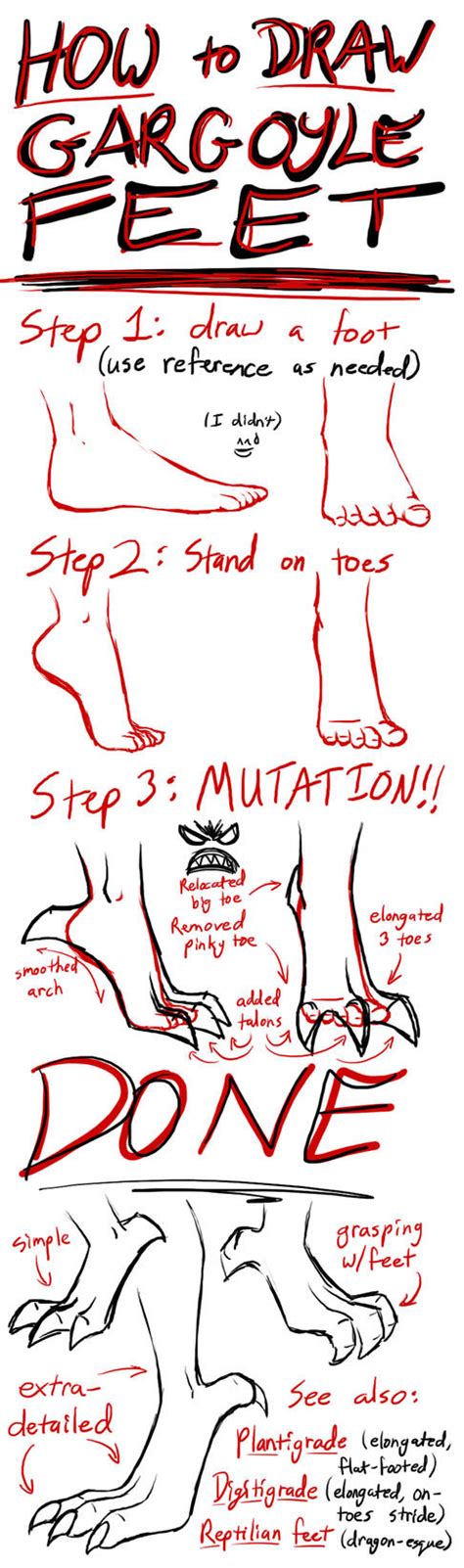 Gargoyle Feet Tutorial By Dragonslover1 On Deviantart