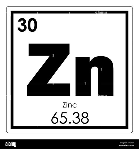 Zinc Zi Element Symbol From Periodic Table Series Stock Illustration My Xxx Hot Girl