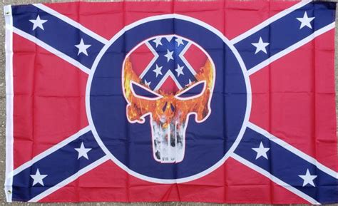 Rebel Punisher Flag Dlgrandeurs Confederate And Rebel Goods