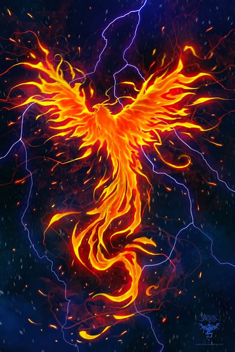 Dark Phoenix Mythical Creature Lightning Phoenix Dark Phoenix