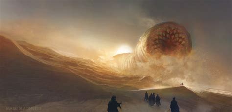 Tapety Sci Fi řada Dune Marc Simonetti Digitální Umění Sandworm