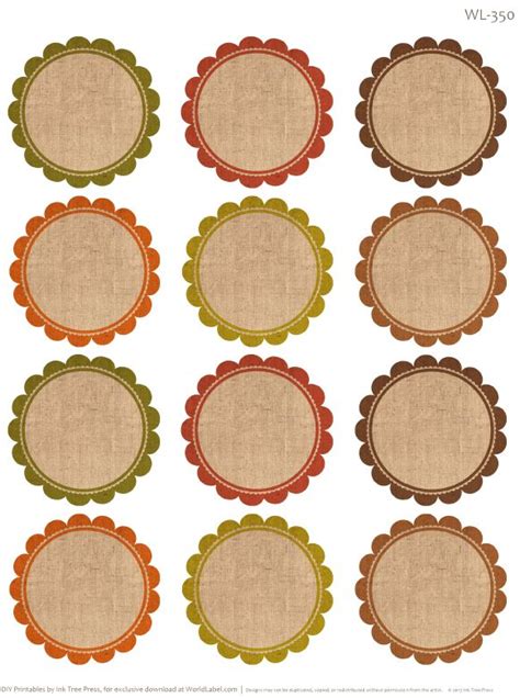 Again, there are four different sheets of labels, depending on what size font and what type of sticker paper you are using. Rustic Label Template | printable label templates