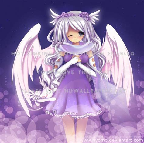 Purple Angel Wings Cute Anime