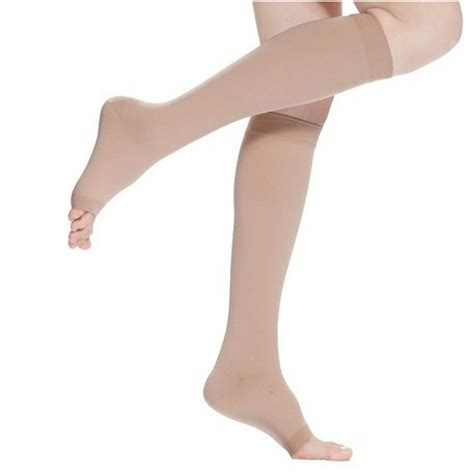 Funcee Women Men Medical Open Toe Compression Stockings Knee High 18 21mmhg