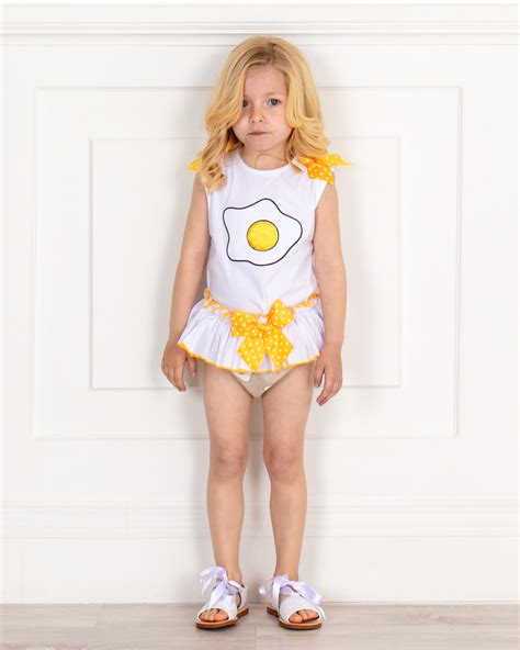 Nini Moda Infantil Conjunto Bebé Camiseta And Braguita Volante Huevos
