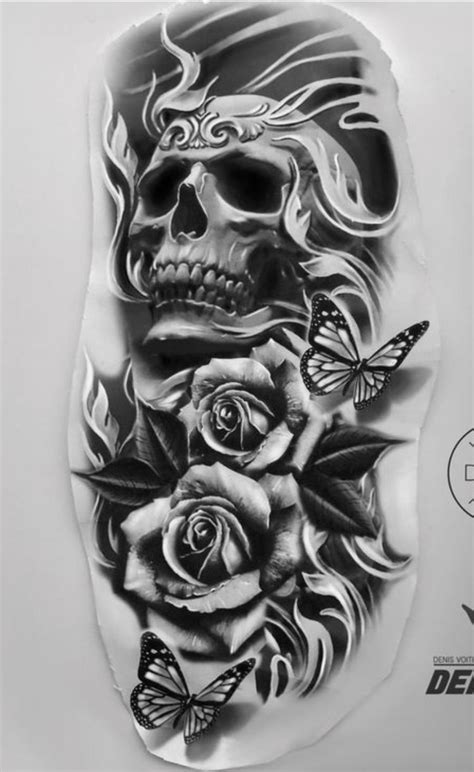 Pin By Dougx Tattoo On Caveiras Body Art Tattoos Skull Rose Tattoos