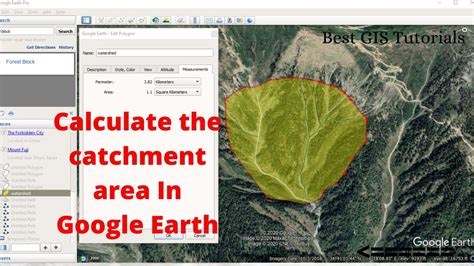 How To Calculate Catchment Area In Google Earth Simple Method Youtube