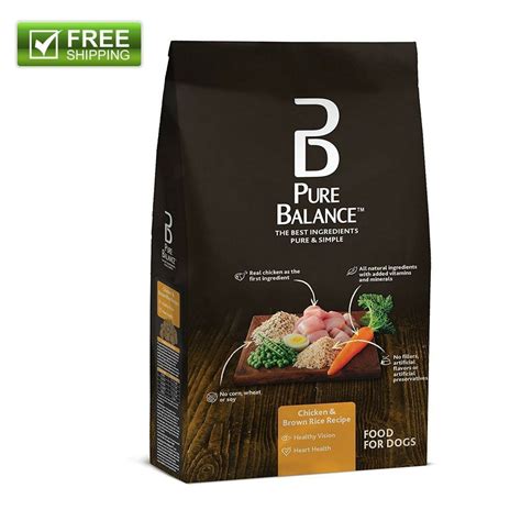 Dry Dog Food 15 Lbs Pure Balance Chicken And Brown Rice New Free Shipping