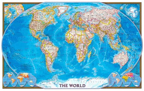 Купить фотообои Политическая карта мира на английском в интернет