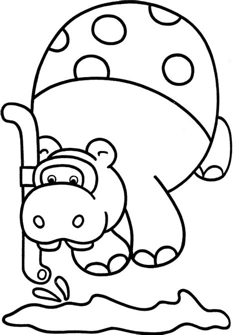 Hippo Coloring Pages Coloring Home