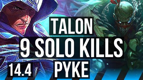 Talon Vs Pyke Mid Solo Kills Legendary Tr Grandmaster