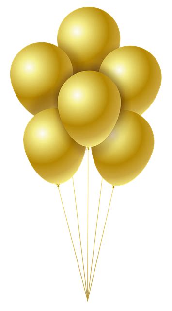 Transparent Red And Gold Balloons Clipart Balloons Gold Balloons