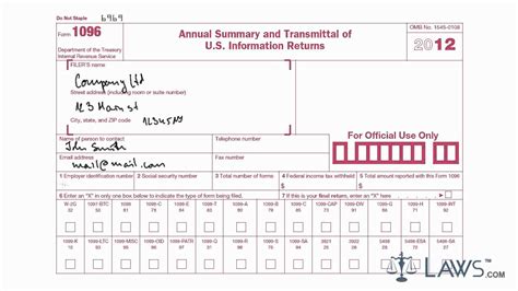 Last will and testament forms free printable. Form 1096 - YouTube