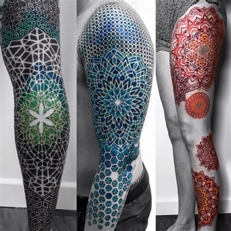 Geometric Sleeve Tattoo Geometric Tattoo Sleeve Tattoos