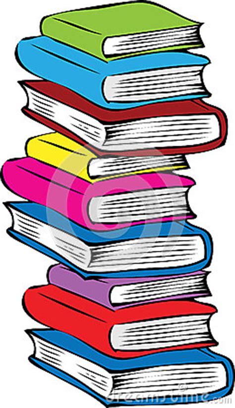 A Stack Of Different Colored Books Stock Vector - Image ...