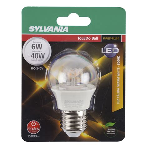 Foco Led Globo Sylvania G E W K Luz C Lida