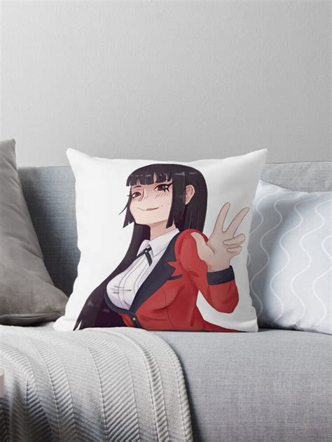 Yumeko Kakegurui Throw Pillow By Hexadona Redbubble