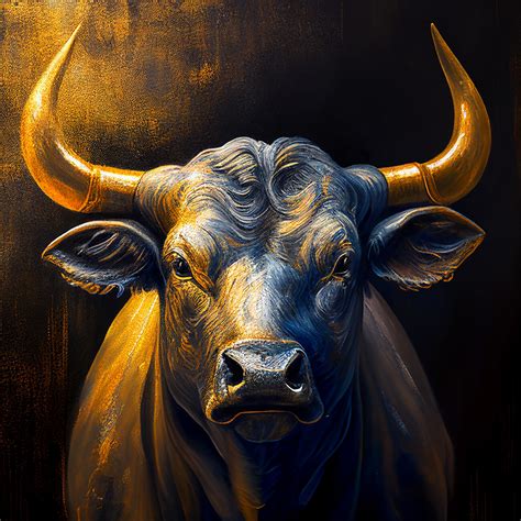 Wall Art Print Golden Bull Ukposters