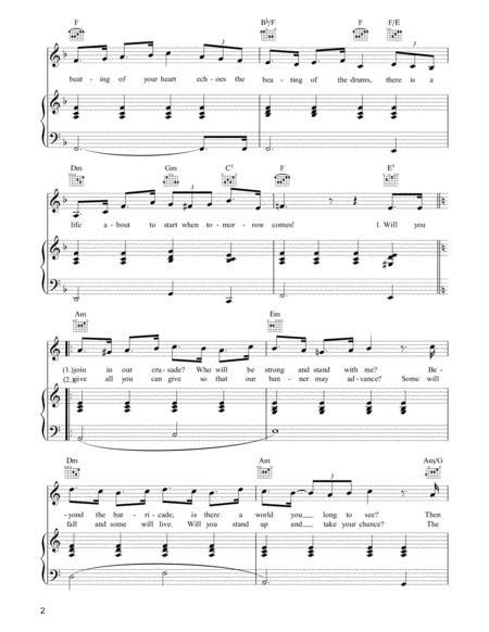 Do You Hear The People Sing By Alain Boublil Jean Marc Natel Digital Sheet Music For Piano